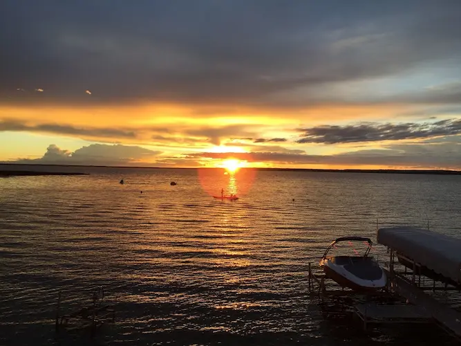 View of a lake from the Sunset Point Christian Camp